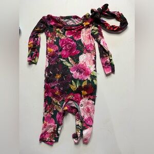 Posh Peanut Vibrant Floral Kids Footie